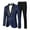 Black+Blue, variant on Slim-Fit Men's Paisley 2-Piece Suit Set - Tailored Jacket, Black Straight-Leg Trousers & Matching Black Bow Tie for Formal Occasions Evenings Weddings