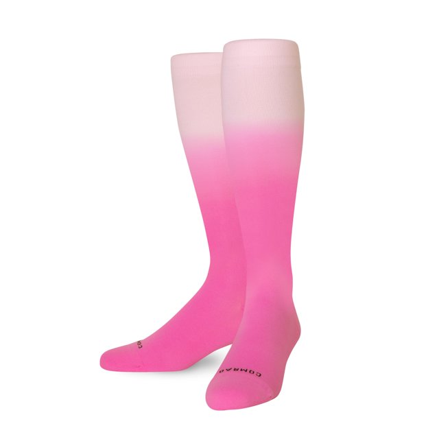 Calcetines de compresión Comrad de nailon a la altura de la rodilla, 15-20 mmHg, color rojo