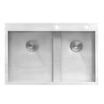 thumbnail image 6 of Ruvati 33-inch Drop-in Low Platform-Divide 16 Gauge Topmount Kitchen Sink, 6 of 18
