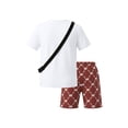 thumbnail image 3 of PureChapter Boys' Clothing Set Summer Casual 3-Piece Short Sleeve T-Shirt, Shorts & Crossbody Bag Size 5-14Y, 3 of 7