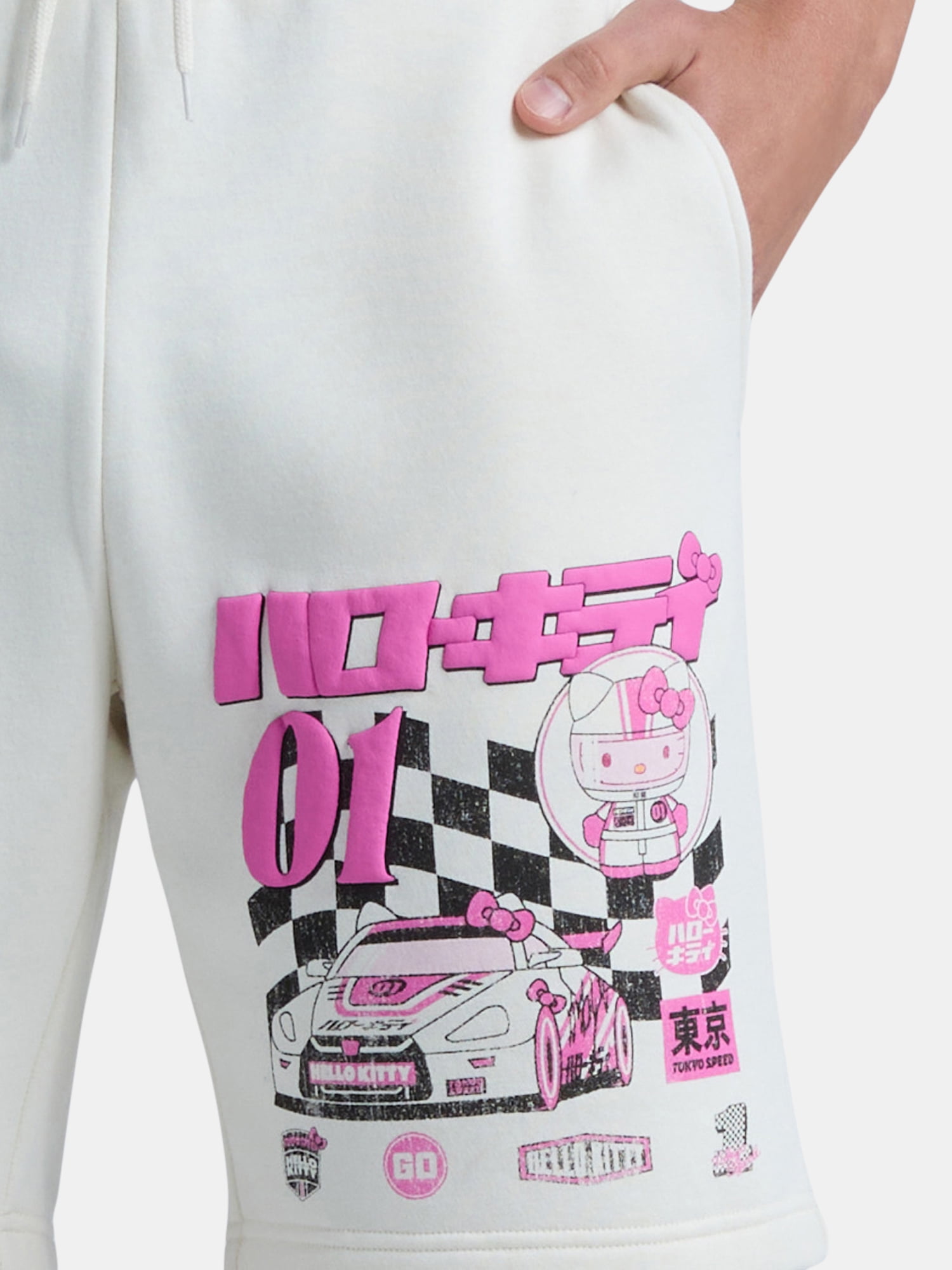 Hello Kitty Men's & Big Men's Graphic  Jogger Shorts, 8.5" Inseam, Sizes XS-3XL