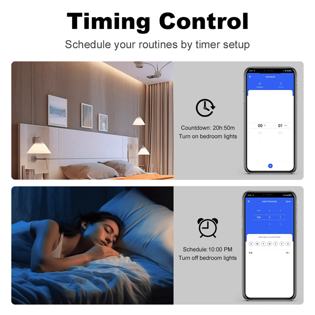 Tuya ZigBee Smart Switch Neutral Wire Optional Intelligent US Wall Button Light Switch AC100-240V for 1Gang,1 * Smart Switch,White