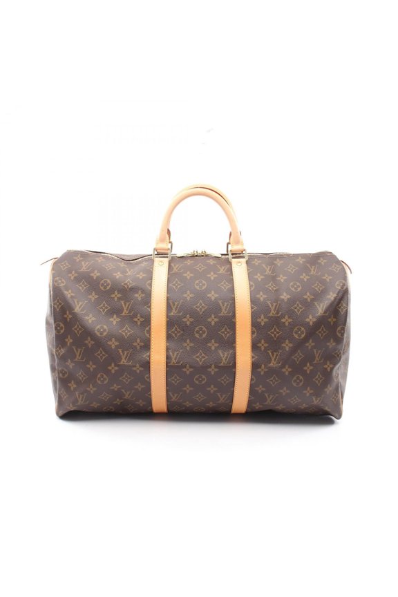 Pre-Owned Louis Vuitton Keepall 50 Boston Bag Handbag, Coated Canvas and Leather, Monogram...