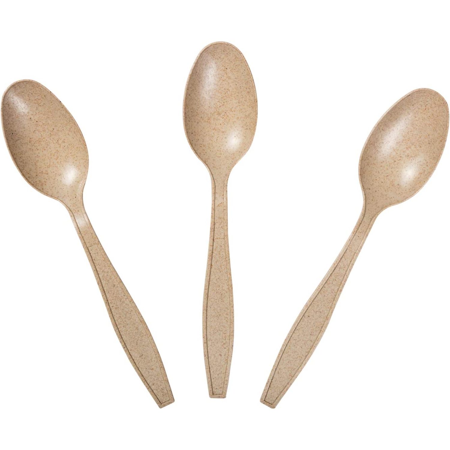 CintBllTer 6 Inch Heavy Weight Disposable Teaspoons in Bulk Packaging, made from Wheat and
