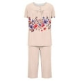 thumbnail image 5 of Aqestyerly Ensemble de Pyjama, Ensemble de Pyjama Décontracté pour Femmes avec Blouse à Manches Courtes et Col Rond et Pantalon Confortable/kaki(m), 5 of 5