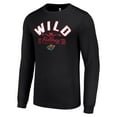 thumbnail image 2 of Men's Starter  Black Minnesota Wild Puck Long Sleeve T-Shirt, 2 of 3