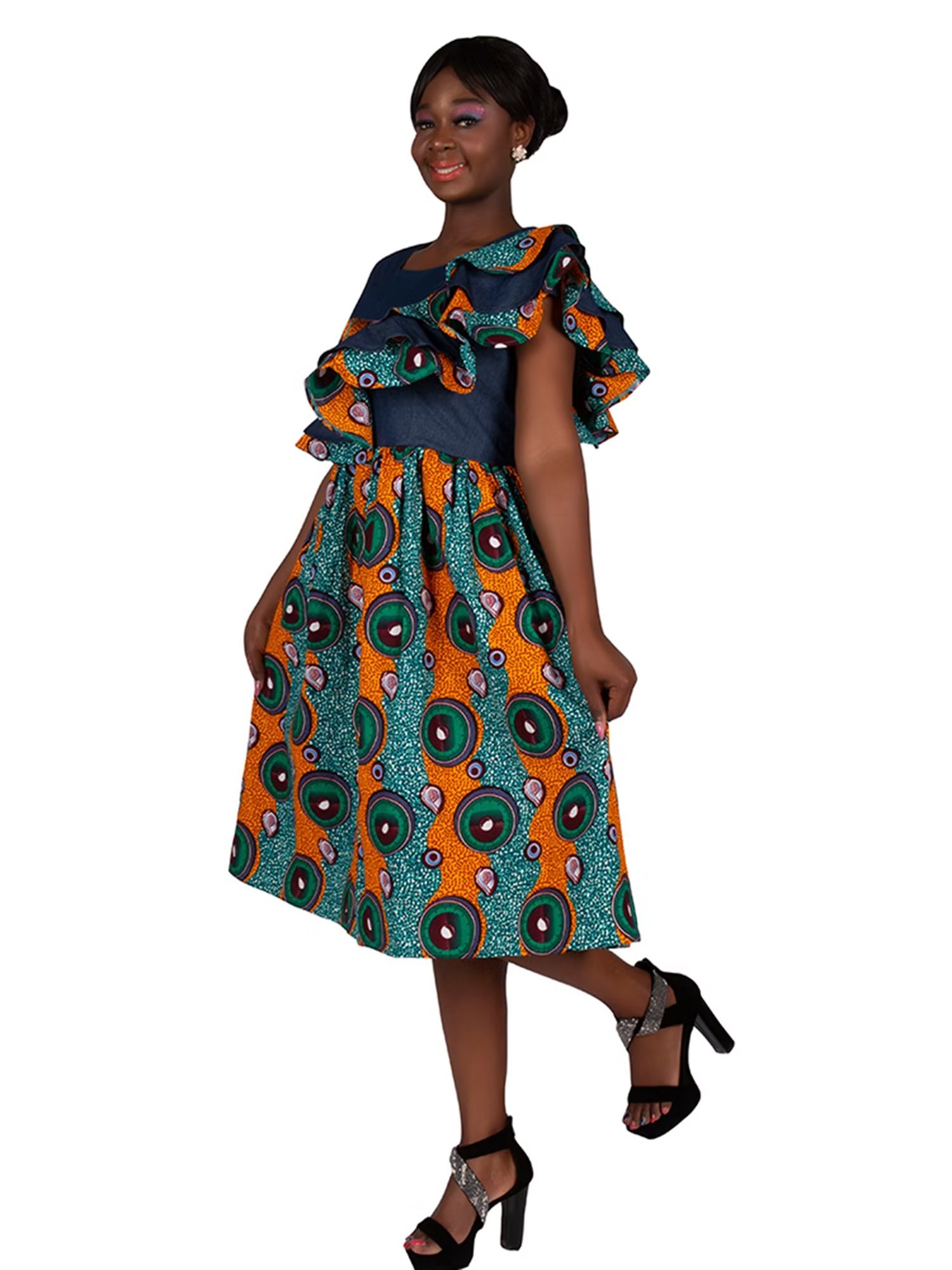 BintaRealWax African Dresses for Women Summer Dashiki Print Floral ...