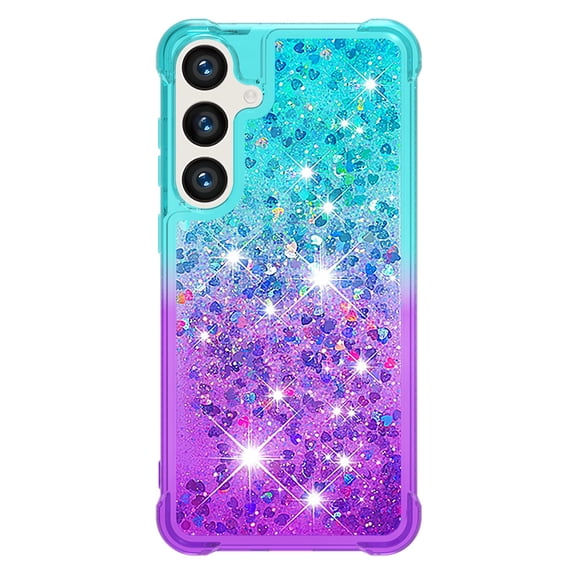 Gradient Glitter Sparkle Phone Case, Shockproof Reinforced Corners Soft TPU Protective Cover, Cute Bling Shiny Gradient Color Slim Cell Phone Case for Samsung Galaxy S26 Plus-1