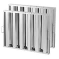 thumbnail image 1 of KFFKFF Industrial Hood Filter, 24.5W x 19.5H Inch Kitchen Hood Filters, Stainless Steel Baffle Filter for Grease-Intensive Commercial Kitchen Ventilation Systems, 5 Channels, Set of 2, 1 of 9