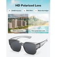 thumbnail image 3 of TINHAO Polarized Sunglasses Over Glasses for Women Men, Fit Over Glasses Sunglasses with Square Oversized UV Protection, 3 of 7