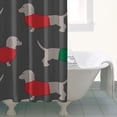 thumbnail image 4 of Dachshund Footprint Shower Curtain 36"x72" ,Bathroom Decorative Shower Curtains Set with 12 Hooks,Modern Waterproof Washable Shower Curtain, 4 of 6