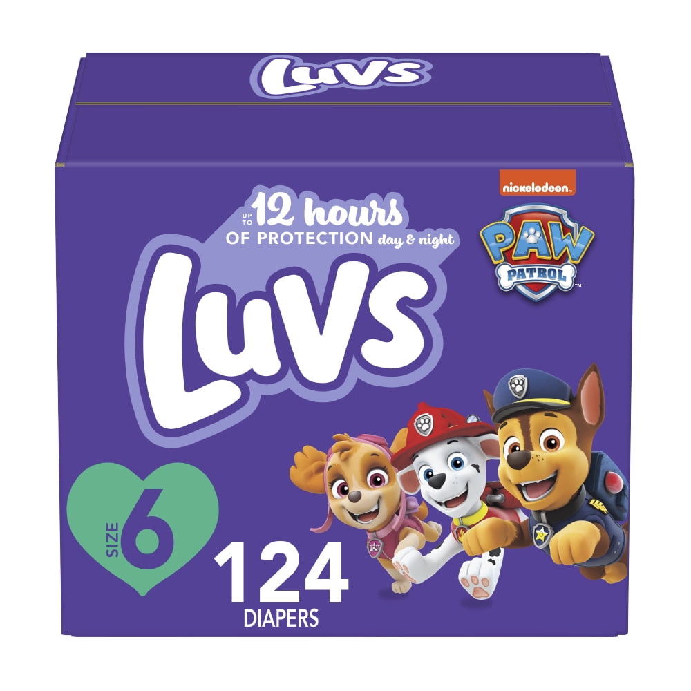 ONE MONTH SUPPLY Luvs Ultra Leakguards Disposable Diapers Size 6 124 Count 