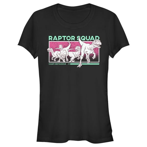 Junior's Jurassic World: Camp Cretaceous Raptor Squad Frame Graphic Tee Black 2X Large