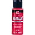 thumbnail image 1 of Folkart Metallic Acrylic Paint Bright Red, 2 fl oz, 1 of 7