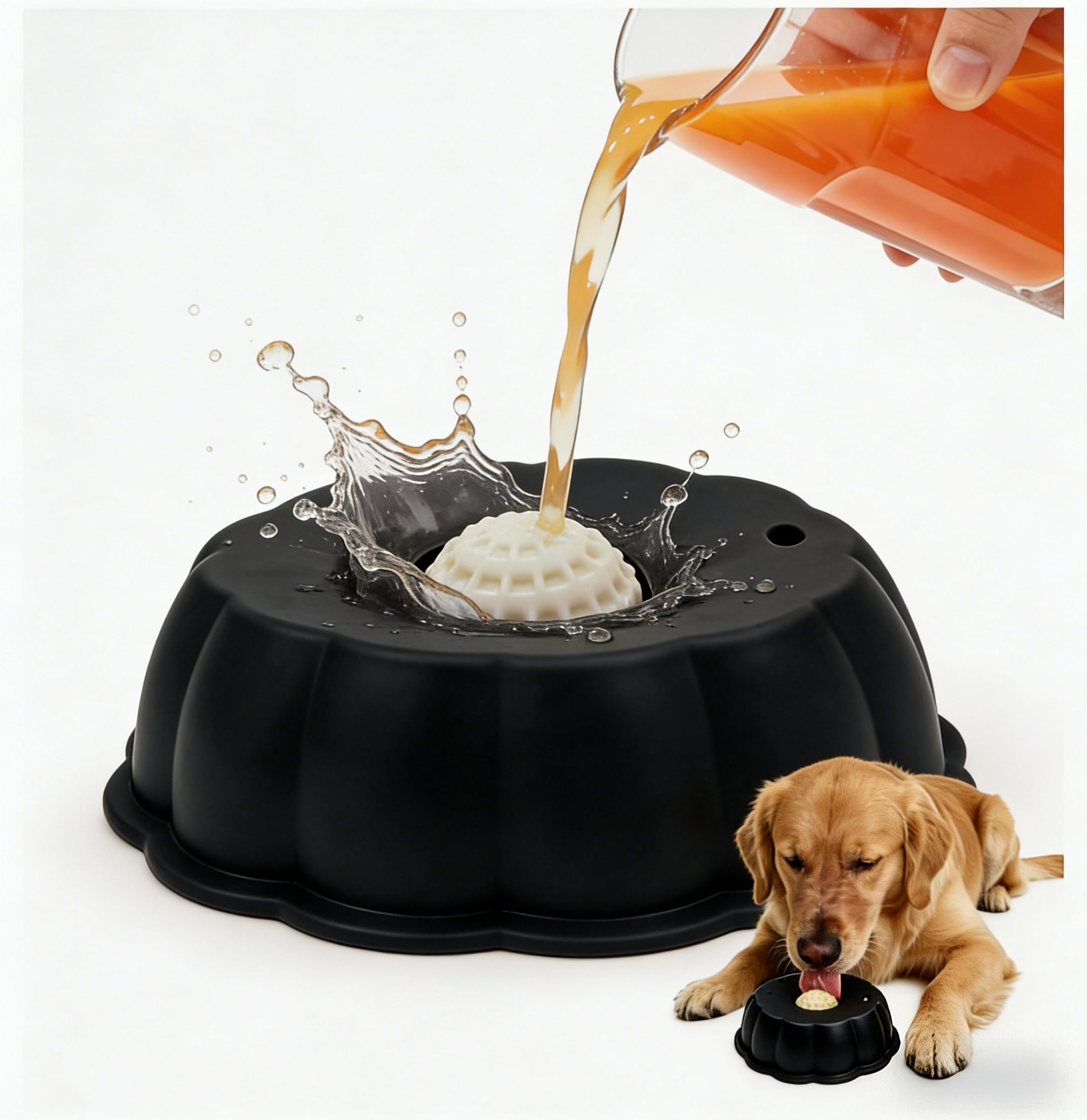 Dog Slow Feeder, Wet Food Liquid Treat Bowl, Anti-Slip Stable Bone Broth Dog Lick Bowl for All Breeds