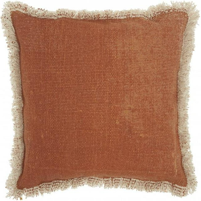HomeRoots 385968 Textured Cotton Clay Accent Throw Pillow