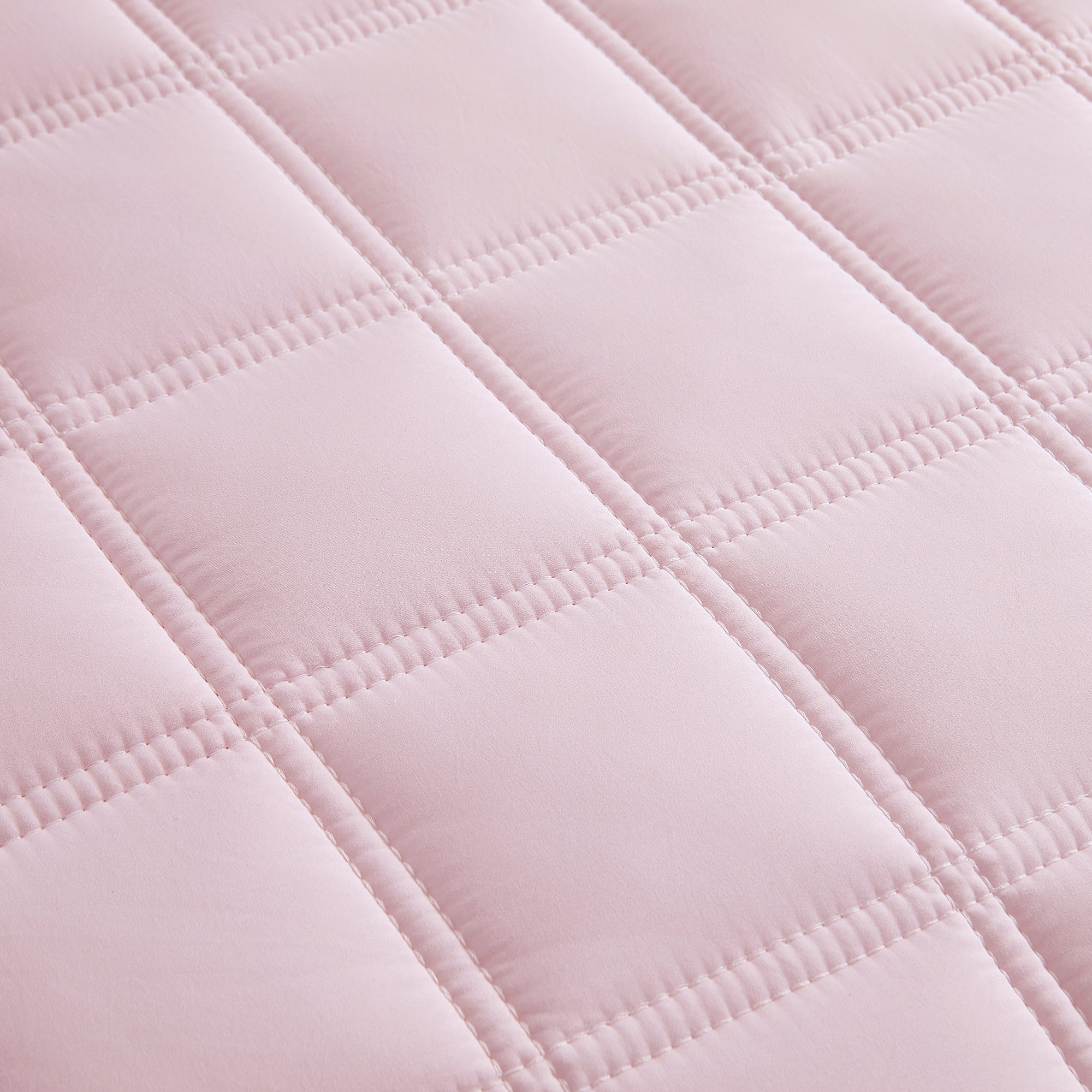 Lightweight Down Alternative All Season Oversized Comforter, Pale Pink - King