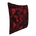 thumbnail image 3 of Velvet Rimmed Pillowcase Is Not Easy To Open Line Deformation Invisible Zipper Opening And Closing Only Pillowcase Does Not Contain Pillow Core Darkred Geometric Patterns_1 20"X20", 3 of 8