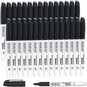 Permanent Markers,Shuttle Art 30 Pack Black Permanent Marker set,Fine Point, Works on Plastic,Wood,Stone,Metal and Glass for Doodling, Marking