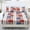 American Flag Floral Print, variant on Whosucclay Cheetah Palm Toile Print 3 Piece Fitted Set, High Stretch Fitted Sheet Set for Condo, 1 Fitted Sheet and 2 Pillowcases, No Flat Sheet Smooth Deep Pockets, King Size