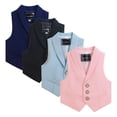 thumbnail image 6 of WOLLED 2-15Y Kids Toddler Gentleman Dress Suit Vest Boys Formal Host Speech Vest Teen Casual Sleeveless Top, 6 of 8