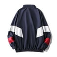 ATIENUBEE Bomber Jackets for Men Autumn Casual Loose Stitching Hooded