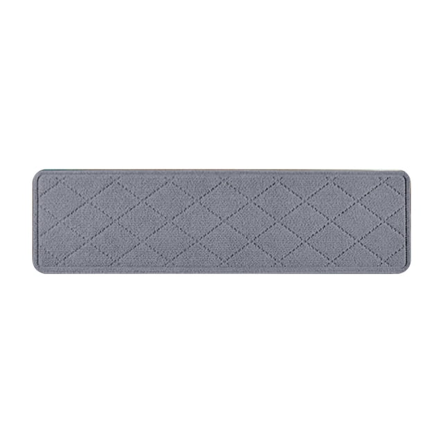 Grey Slip-Resistant Stair Mats With Durable Nylon Fabric Easy Installation Carpet For Household Steps And Landings #j0380