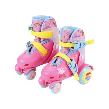 Peppa Pig Kids Trainer Roller Skates, Adjustable Sizing, Size 9-12