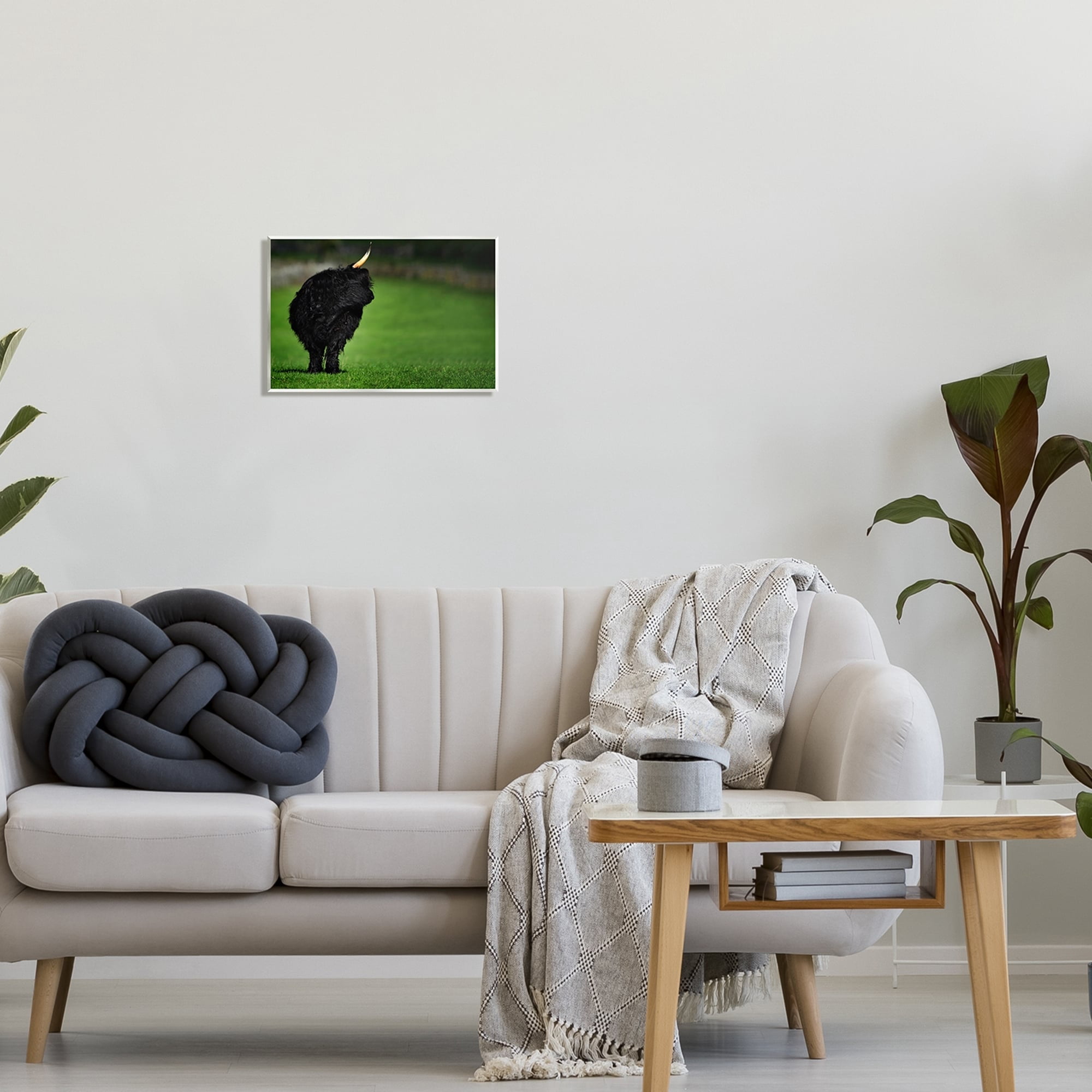 Stupell Industries Fuzzy Yak Looking Away Lush Grass Field Photograph Unframed Art Print Wall Art, Design by James Dobson