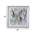 thumbnail image 5 of Wall Art with Acrylic Mirror Frame and Abstract Painting, Silver, 5 of 5
