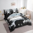thumbnail image 3 of Homewish Safari Bear 7-Piece Bedding Comforter Set,Jungle Wildlife King Bedding Sets,Old Wooden Board Bed Sheets For Boys Kids,Breathable Home Decor Reversible, 3 of 8