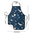 thumbnail image 4 of Fuzoiu Space Dinosaur Print Waterproof Apron, Kitchen Apron for Women Men Chef, Apron for Christmas Dinner Party Cooking Baking Crafting House Cleaning Kitchen, 4 of 7