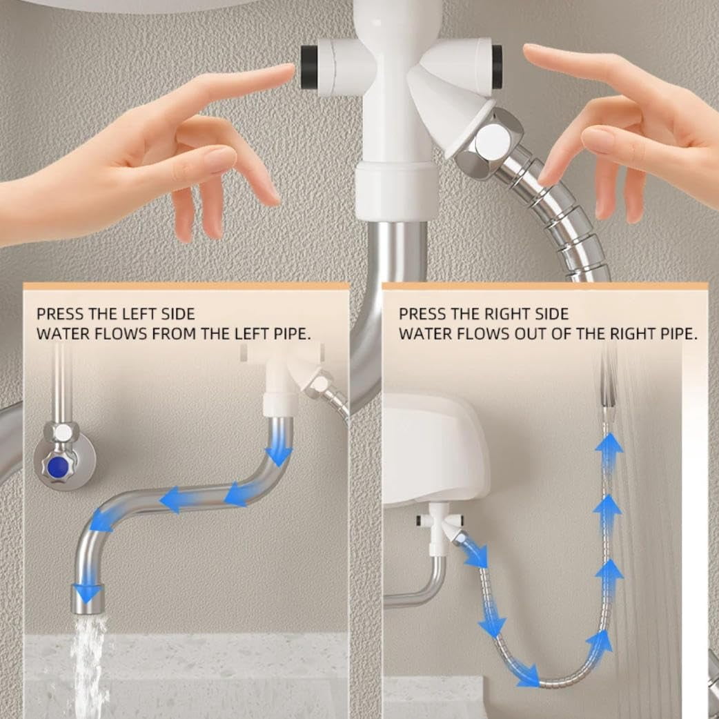 Electric Tankless Water Heater Shower Head Set, 3500W Instant Hot Water Heater with Faucet and Handheld Shower Head, Easy Installation Fast Heating Mini Water Heater for Home Kitchen Bathroom