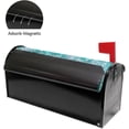 thumbnail image 5 of Silver Winter Teal Turquoise Snowflakes Christmas Magnetic Mailbox Cover MailWraps Garden Yard Home Decor for Outside Standard Size-18"x 20.8", 5 of 5