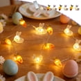 thumbnail image 1 of Weloille Easter Bunny Carrot String Lights 1 Pc, Decorative LED Light String for Easter Celebrations, Battery Operated, Indoor and Outdoor Use, 1 of 6