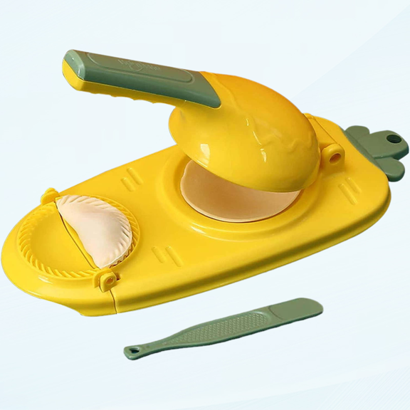 2 In 1 Multicolor Dumpling Maker, Plastic Manual Tortilla Dough Presser, Press Mold Maker with Dough Cutter, DIY Kitchen Gadgets for Empanada, Dumpling, Pierogi & Hand Pie