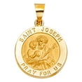 thumbnail image 2 of 14K Yellow Gold St. Joseph Charm Pendant with 3.1mm Figaro 3+1 Chain Necklace - 18", 2 of 3