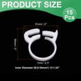 thumbnail image 2 of Uxcell 15pcs Doble Clip de Sujeción 28.8-34mm Abrazaderas de Plástico de Alta Resistencia Kit de Abrazaderas Ajustables para Plomería Automotriz Línea de Combustible, Blanco, 2 of 6