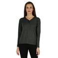 thumbnail image 1 of Inkmeso T-shirt Manches Longues à Manches Longues pour Femme Solid Button, 1 of 7