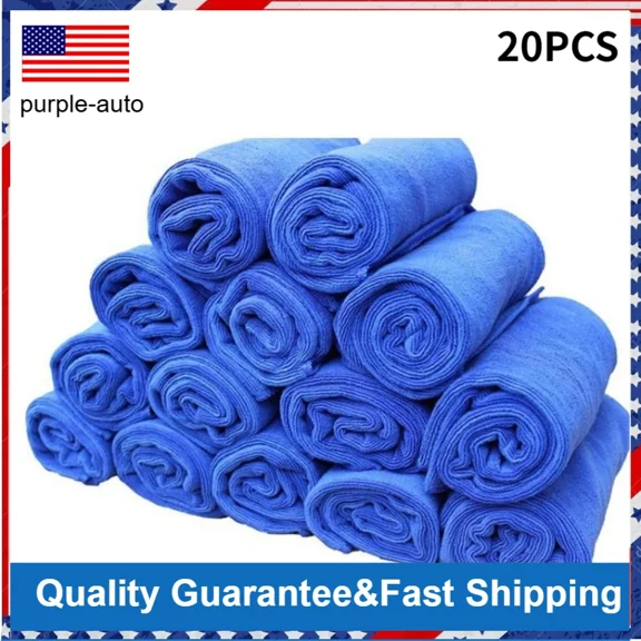 20-Pcs Microfiber Cleaning Cloth No-Scratch Rag Car Polishing Detailing Towels