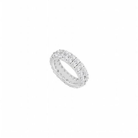 2 CT Diamond Eternity Band in 14K White Gold Second & Third Wedding Anniversary Ring - Size