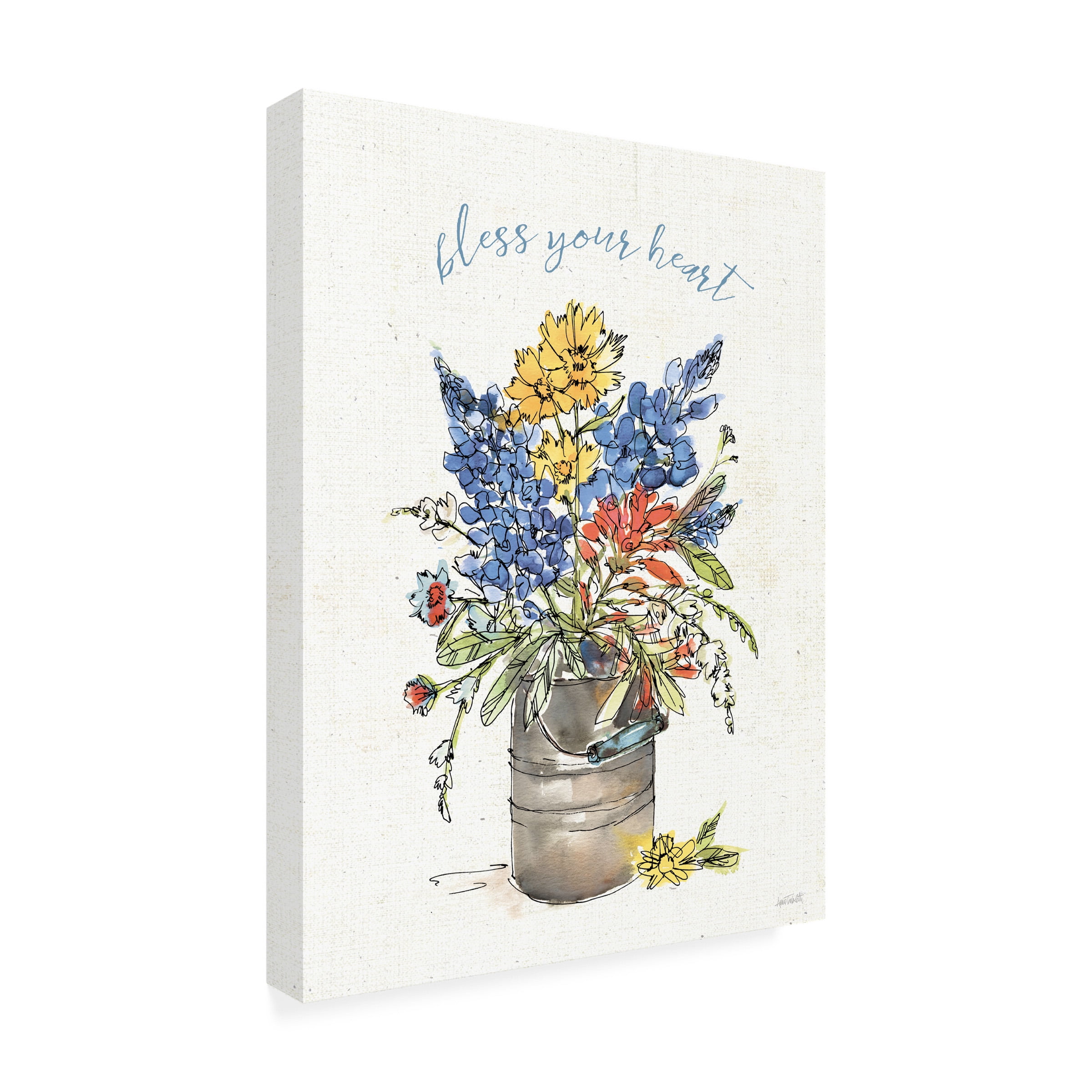 Trademark Fine Art 'Texas Bluebonnet I' Canvas Art by Anne Tavoletti