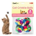 thumbnail image 1 of Pelotas de juguete para gato Cancor, 4 unidades, suaves y crujientes, para interior, 1 of 6