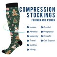 thumbnail image 2 of FORMRS Womens Knee High Socks Casual Long Thick Travel Daily Wear, 2 Pairs, Green Christmas Trees, 2 of 6