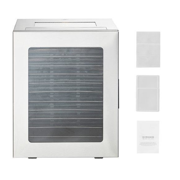 KFFKFF Food Dehydrator Machine, 12 Stainless Steel Trays, 850W Electric Food Dryer with Adjustable Temperature & 24-Hour Timer, Freeze Dryer for Jerky, Meat, Fruit
