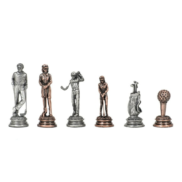 WE Games Golf Chessmen - Pewter - King measures 3.1 in.