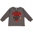 thumbnail image 3 of Inktastic Little Brother and Biggest Fan Baseball Glove and Bat Boys Long Sleeve Toddler T-Shirt, 3 of 5