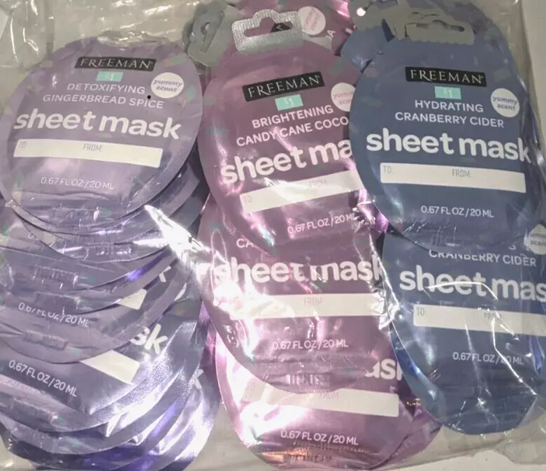 (36) Freeman Face Sheet Masks Gift Set – Hydrating, Detoxifying, Brightening