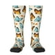 thumbnail image 1 of Fotbe Butterflies Calcetas Divertidas Estampadas para Hombre y Mujer, Calcetas de Algodón hasta la Rodilla para Caminar, Correr, Enfermería y Embarazo, 1 of 6