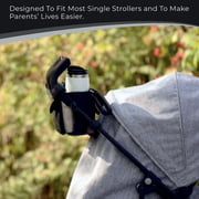 StrollAir - Universal Organizer for Single Strollers - Compatible with CosmoS, SOLO, Nuna, Baby Jogger, Bumbleride, Uppababy, Bugaboo - Black (Black)